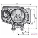 CNH fényszóró beépíthető bal oldali 47056056