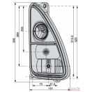 CNH fényszóró beépíthető bal oldali 47126151