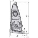 CNH fényszóró beépíthető jobb oldali 84156844
