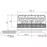 Villogó sárga 12V/24V mágneses  8 LED/9W