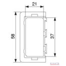 Billenő kapcsoló tartó tok szélső modul