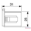 Billenő kapcsoló tartó tok szélső modul
