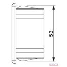 Billenő kapcsoló tartó tok szélső modul