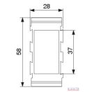 Billenő kapcsoló tartó tok középső modul