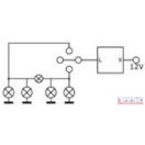Villogó relé 2 pólusú 12V
