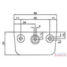 Rendszám megvilágító lámpa, 4db Leddel, 68x38