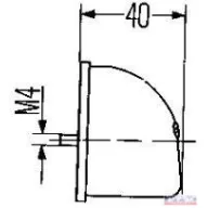 Rendszám megvilágító lámpa 105x55mm Hella