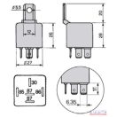 Relé 12V 5 lábú (40A) Cobo