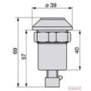 CNH kihelyezett hidraulika süllyesztő nyomógomb (22Ω beépített ellenállással)