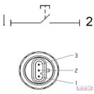 CNH kihelyezett hidraulika süllyesztő nyomógomb 