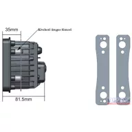 Fényszóró beépíthető 168x107x82 LED-es