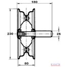Keréktárcsa (Felni)  2.50x8" csapágyazással tengellyel