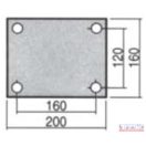 Pneumatikus kerék, fix, lemez keréktárcsával