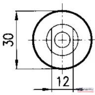 Késtartó csavar+anya M12x34, DN-18