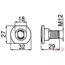Késtartó csavar M12x29, DN-18 (1410532)