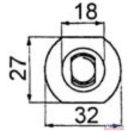 Késtartó csavar+anya M12x29, DN-18 