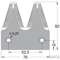   Kaszapenge alternáló 76x82x2,7 felül recézett dupla pengés (25 db)