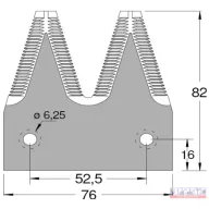   Kaszapenge alternáló 76x82x2,7 alul recézett dupla pengés (25db)