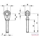 Feszítő lakat fej DN-25,4, M27x3 bal menetes