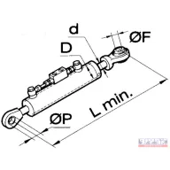Munkahenger hidraulikus, 3. pont  70x600