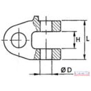 Feszítő lakat fej villa DN28x28-57