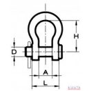 Emelő kengyel DN-16 csapos erősített