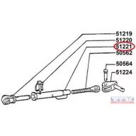   CNH Alsó függesztőkar oldalstabilizátor menetes hüvely M27x3 (5153261)