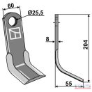 Szárzúzó Y-kés 60x 8x204xDN-25,5