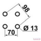 Tárcsalap  4x510 rögtörő