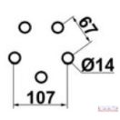 Tárcsalap  5x560 rögtörő