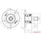 Tárcsacsapágy tartó 5x112