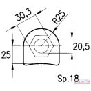 Hegeszthető acéltartó DN-20,5x25