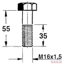 Csavar  16x1,5- 55  HTLF, RM, 10.9, finommenet