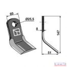 Szárzúzó Y-kés 60x 8x147xDN-25,5