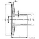 Tárcsa távtartó fél 145x82x31