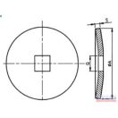 Tárcsa kezdő 155x15x41 homorú karima