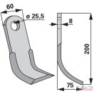 Szárzúzó Y-kés 60x 8x200xDN-25,5