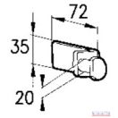 Pótkocsi oldalfal ajtózár (oldalkapocs) ellendarab  72x35