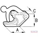 Pótkocsi zsanér záró blokk DN-28