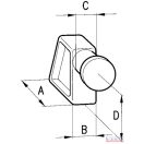 Pótkocsi zsanér DN-28