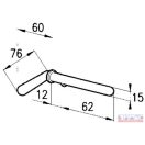 Pótkocsi csapszeg DN15x 62