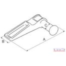 Pótkocsi zsanér DN-20 (jobb oldali)