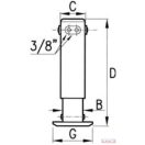 Támasztóláb 100x795, teherbírás: 2800-3800 kg