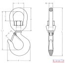 Emelő horog 3 to, forgó