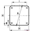 Ék-tolózár közbetét 6'' lezáró lemez