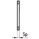 Ék-tolózár közbetét 6'' lezáró lemez