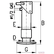 Támasztóláb  85x445, teherbírás: 5670-8500 kg