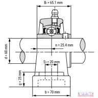 Csapágyház + csapágy UCP-212 (SY-512+YAR-212)