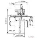 Csapágyház + csapágy UCFL-204 (FYTB-504+YAR-204)