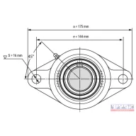 Csapágyház + csapágy UCFL-208 (FYTB-508+YAR-208)
